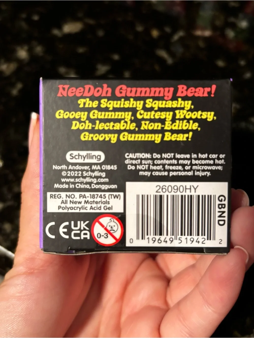 NeeDoh Gummy Bear Squishy Fidget Toy Color is PINK!